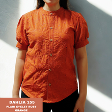 Load image into Gallery viewer, DAHLIA BLOUSE 0155 - EYELET RUST ORANGE