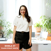 Load image into Gallery viewer, SHIELA BLOUSE 0057 - EYELET WHITE