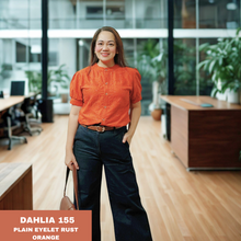 Load image into Gallery viewer, DAHLIA BLOUSE 0155 - EYELET RUST ORANGE