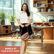 Load image into Gallery viewer, SHIELA BLOUSE 0057 - EYELET WHITE