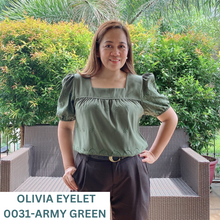 Load image into Gallery viewer, OLIVIA 0031 - EYELET SINEPHA ARMY GREEN