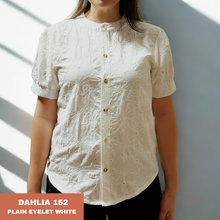 Load image into Gallery viewer, DAHLIA BLOUSE 0152 - EYELET WHITE
