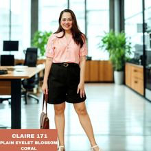 Load image into Gallery viewer, CLAIRE BLOUSE 0175  - EYELET BLOSSOM CORAL