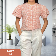 Load image into Gallery viewer, DAISY BLOUSE 0019-CHECKERED PINK