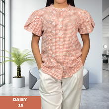 Load image into Gallery viewer, DAISY BLOUSE 0019-CHECKERED PINK
