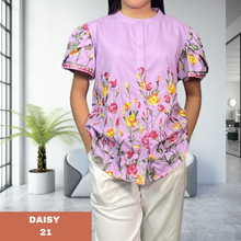 Load image into Gallery viewer, DAISY BLOUSE 0021-EMBROIDERED LAVANDER