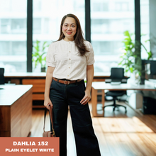 Load image into Gallery viewer, DAHLIA BLOUSE 0152 - EYELET WHITE