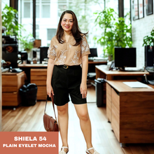 Load image into Gallery viewer, SHIELA BLOUSE 0054 - EYELET MOCHA