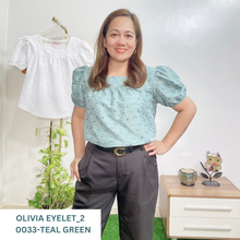 Load image into Gallery viewer, OLIVIA 0033 - EYELET_2  TEAL GREEN