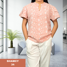 Load image into Gallery viewer, SHAMCY BLOUSE 0034-CHECKERED PINK