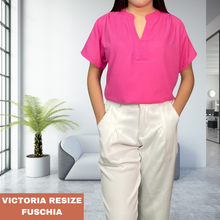Load image into Gallery viewer, VICTORIA RESIZE BLOUSE 0035-PLAIN FUSCHIA