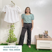 Load image into Gallery viewer, OLIVIA 0033 - EYELET_2  TEAL GREEN