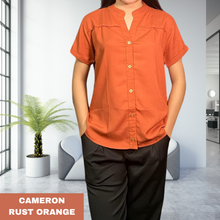 Load image into Gallery viewer, CAMERON BLOUSE 0005-PLAIN RUST ORANGE
