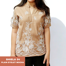 Load image into Gallery viewer, SHIELA BLOUSE 0054 - EYELET MOCHA