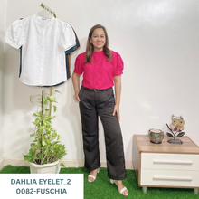 Load image into Gallery viewer, DAHLIA 0082 - EYELET_2 BLOUSE  FUSCHIA