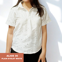 Load image into Gallery viewer, ALICE BLOUSE 0035 - EYELET WHITE