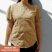 Load image into Gallery viewer, DAHLIA BLOUSE 0154 - EYELET MOCHA