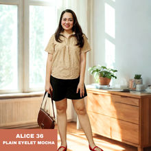 Load image into Gallery viewer, ALICE BLOUSE 0036 - EYELET MOCHA