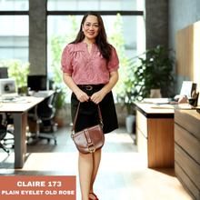Load image into Gallery viewer, CLAIRE BLOUSE 0173  - EYELET OLD ROSE