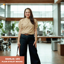 Load image into Gallery viewer, DAHLIA BLOUSE 0154 - EYELET MOCHA