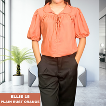 Load image into Gallery viewer, ELLIE BLOUSE 0015 - PLAIN RUST ORANGE