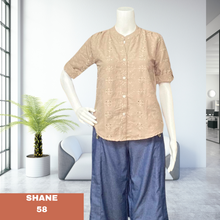 Load image into Gallery viewer, SHANE BLOUSE 0058-EYELET TAUPE