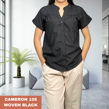 Load image into Gallery viewer, CAMERON BLOUSE 0108 - COTTON WOVEN BLACK