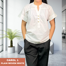 Load image into Gallery viewer, CAROL BLOUSE 0001 - PLAIN WHITE