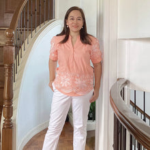 Load image into Gallery viewer, CLAIRE BLOUSE 0070  - SINEPHA  EYELET LIGHT PEACH