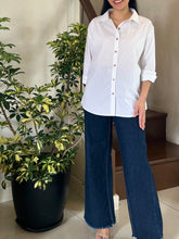 Load image into Gallery viewer, ANGELINE BLOUSE 0003 - PLAIN COTTON WHITE(LOOSE FIT)