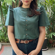 Load image into Gallery viewer, AMIHAN BLOUSE 0023- PLAIN MARINE GREEN