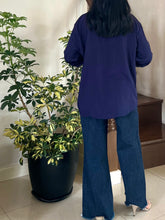 Load image into Gallery viewer, ANGELINE BLOUSE 0004 - PLAIN COTTON BLUE(LOOSE FIT)
