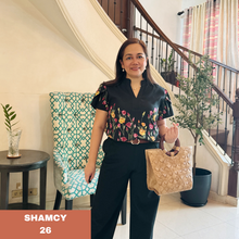 Load image into Gallery viewer, SHAMCY BLOUSE 0026- EMBROID BLACK