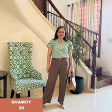 Load image into Gallery viewer, SHAMCY BLOUSE 0030-EYELET TEAL GREEN