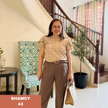 Load image into Gallery viewer, SHAMCY BLOUSE 0043- EYELET MOCHA