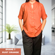 Load image into Gallery viewer, SHANE BLOUSE 0007 - PLAIN RUST ORANGE