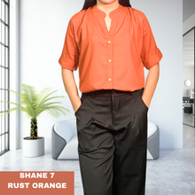 Load image into Gallery viewer, SHANE BLOUSE 0007 - PLAIN RUST ORANGE