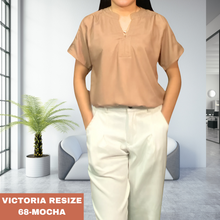 Load image into Gallery viewer, VICTORIA RESIZE BLOUSE 0068 - PLAIN MOCHA