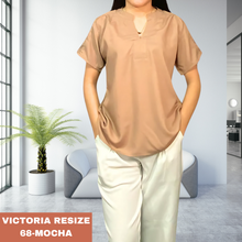 Load image into Gallery viewer, VICTORIA RESIZE BLOUSE 0068 - PLAIN MOCHA
