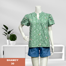 Load image into Gallery viewer, SHAMCY BLOUSE 0030-EYELET TEAL GREEN