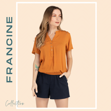 Load image into Gallery viewer, FRANCINE BLOUSE 0048 - PLAIN RUST ORANGE