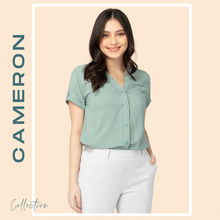Load image into Gallery viewer, CAMERON BLOUSE 0019 - PLAIN TEAL GREEN