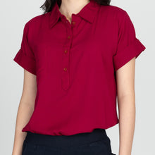 Load image into Gallery viewer, ARIANA BLOUSE 0001 - PLAIN MAROON