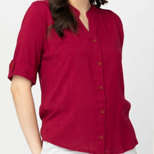 Load image into Gallery viewer, SHANE BLOUSE 0032 - PLAIN MAROON RED