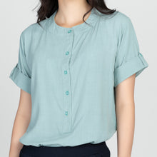 Load image into Gallery viewer, ALELIE BLOUSE 0001 - PLAIN LIGHT TEAL
