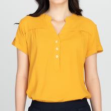 Load image into Gallery viewer, CARLA BLOUSE 0028 - PLAIN MUSTARD