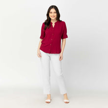 Load image into Gallery viewer, SHANE BLOUSE 0032 - PLAIN MAROON RED