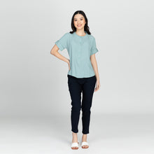Load image into Gallery viewer, ALELIE BLOUSE 0001 - PLAIN LIGHT TEAL