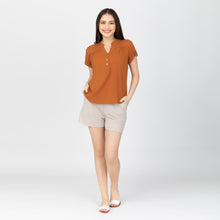 Load image into Gallery viewer, CARLA BLOUSE 0022 - PLAIN RUST