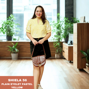 SHIELA BLOUSE 0056 - EYELET PASTEL YELLOW